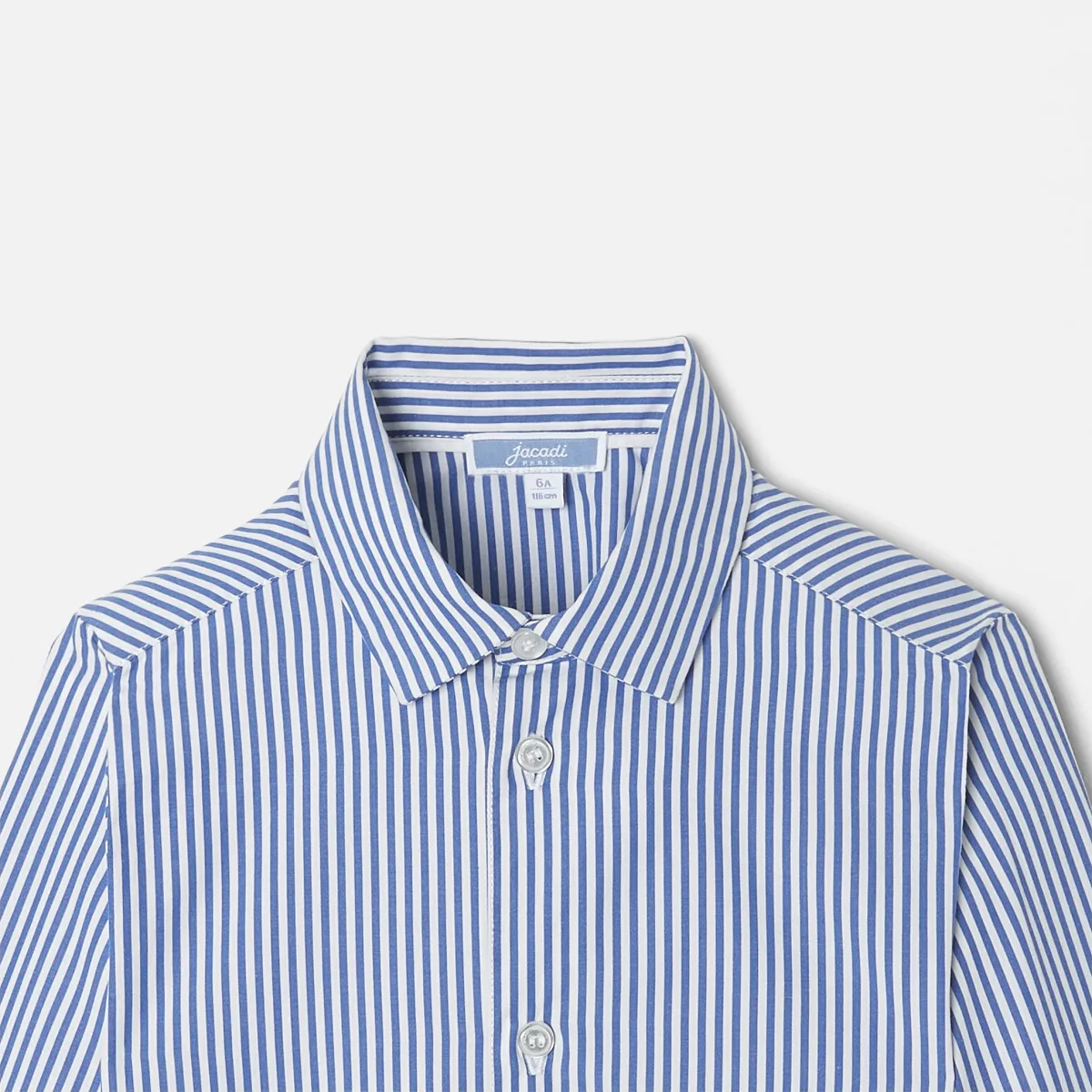 View 3 - Child striped poplin shirt
