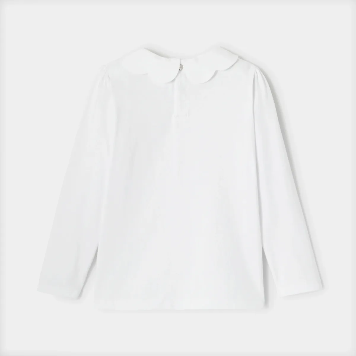 View 2 - Girl scalloped collar t-shirt