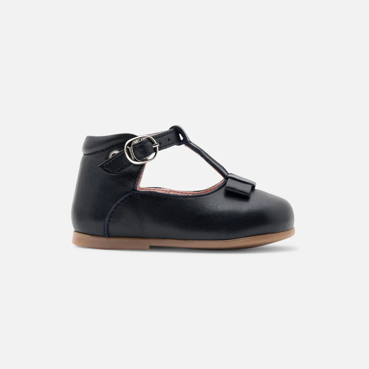 View 1 - Baby girl leather t-bar shoes