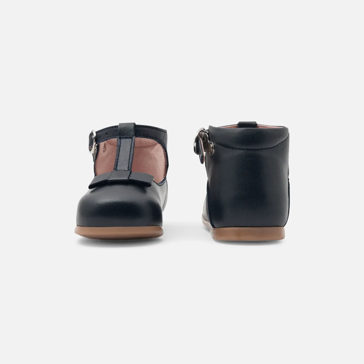 View 3 - Baby girl leather t-bar shoes