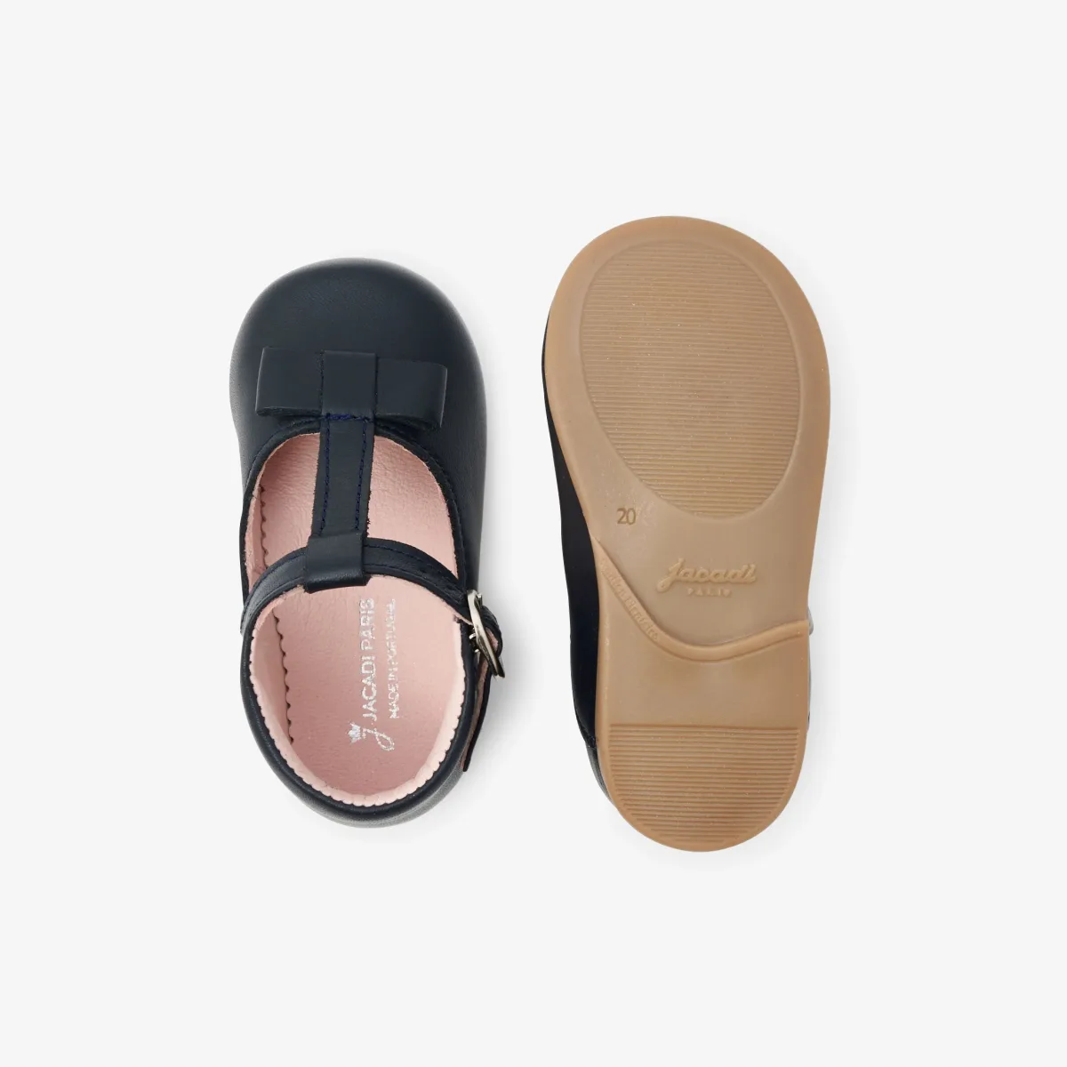 View 4 - Baby girl leather t-bar shoes