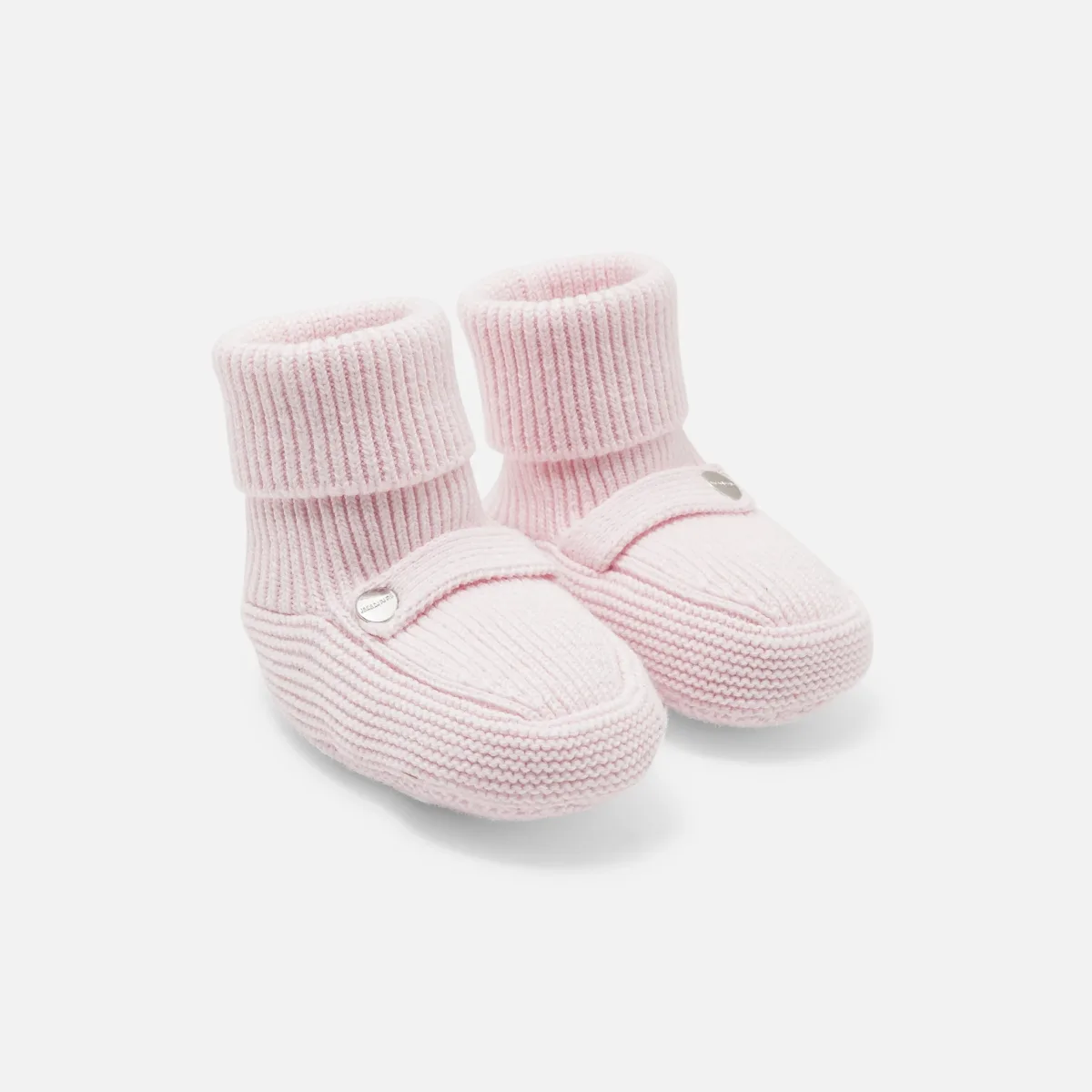 View 2 - Baby girl knitted booties
