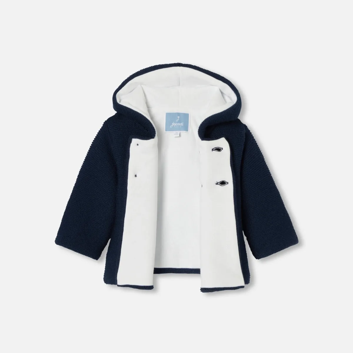 View 6 - Baby Merino wool burnous jacket