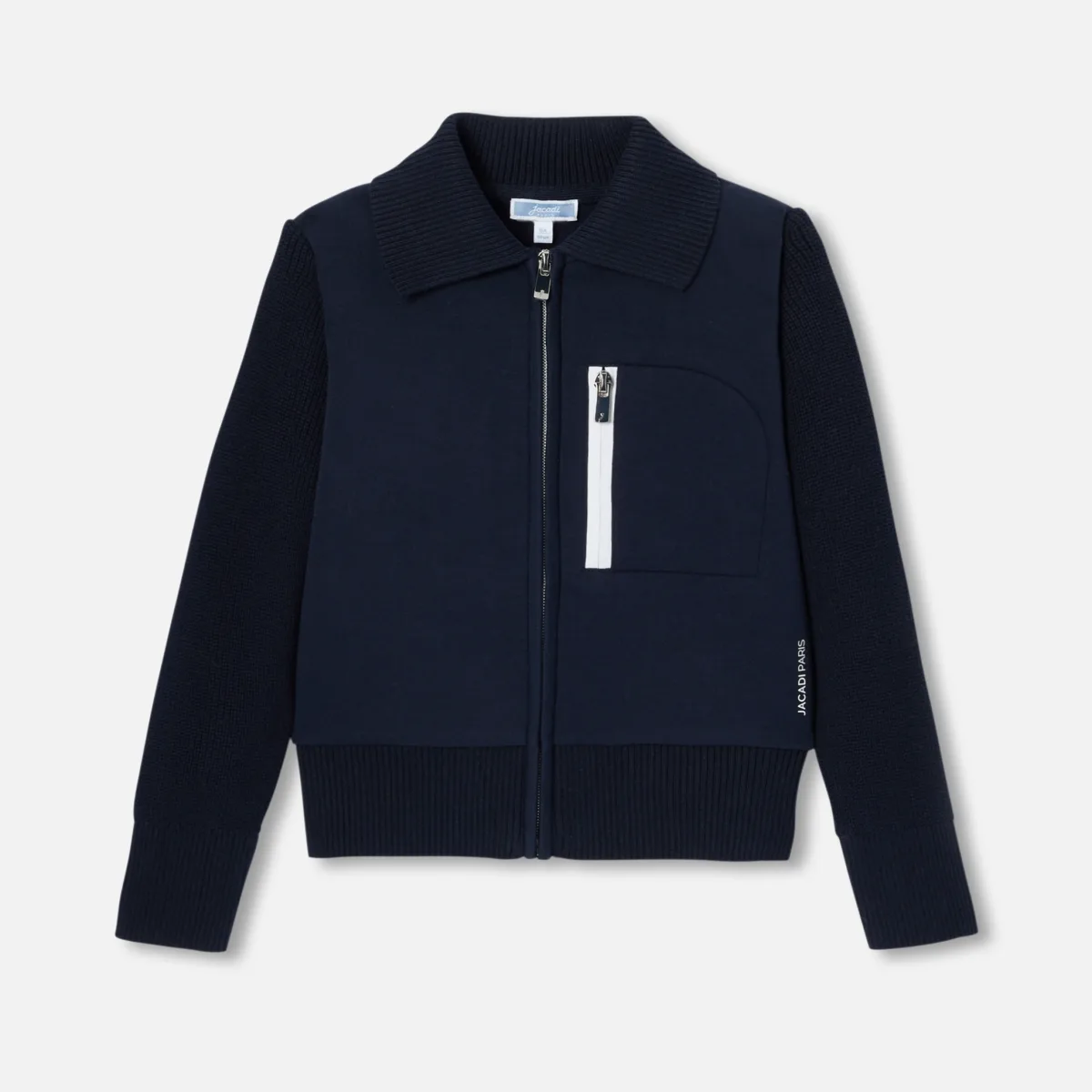 View 1 - Boy bi-material cardigan