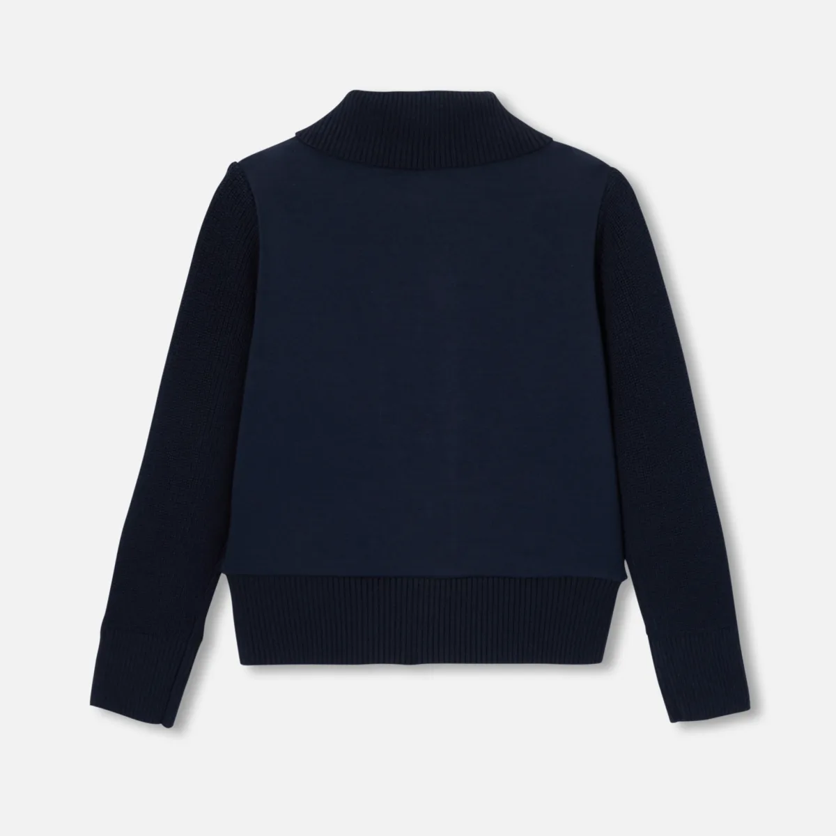 View 2 - Boy bi-material cardigan