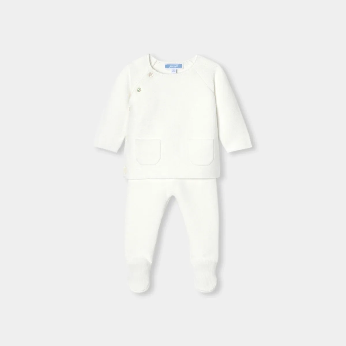 View 1 - Baby cotton garter-stitch  set
