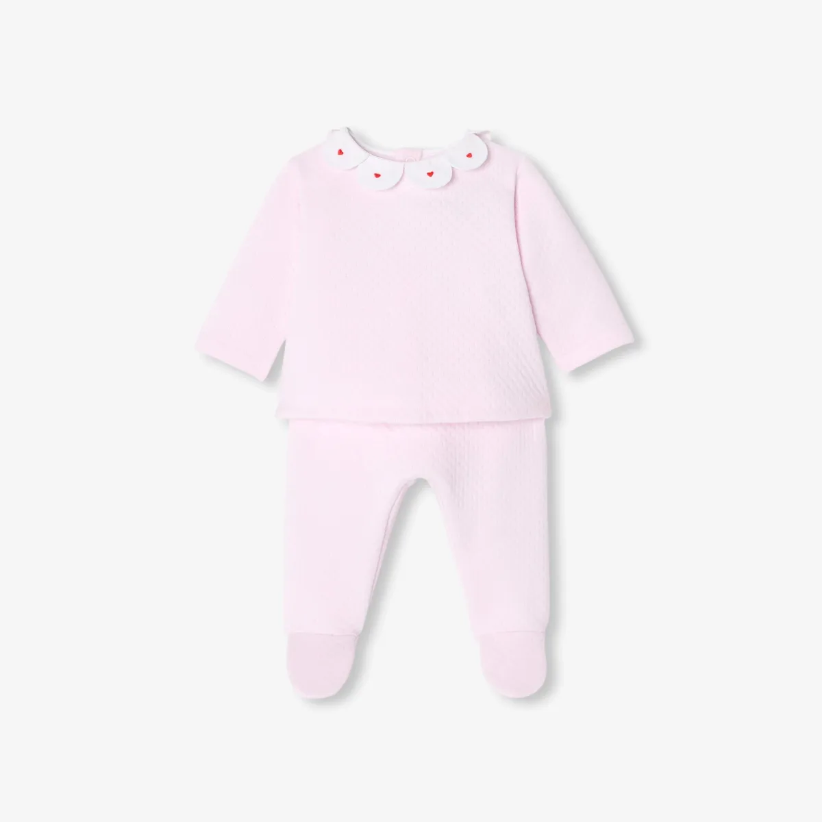 View 1 - Baby girl comfort set in double sided jersey