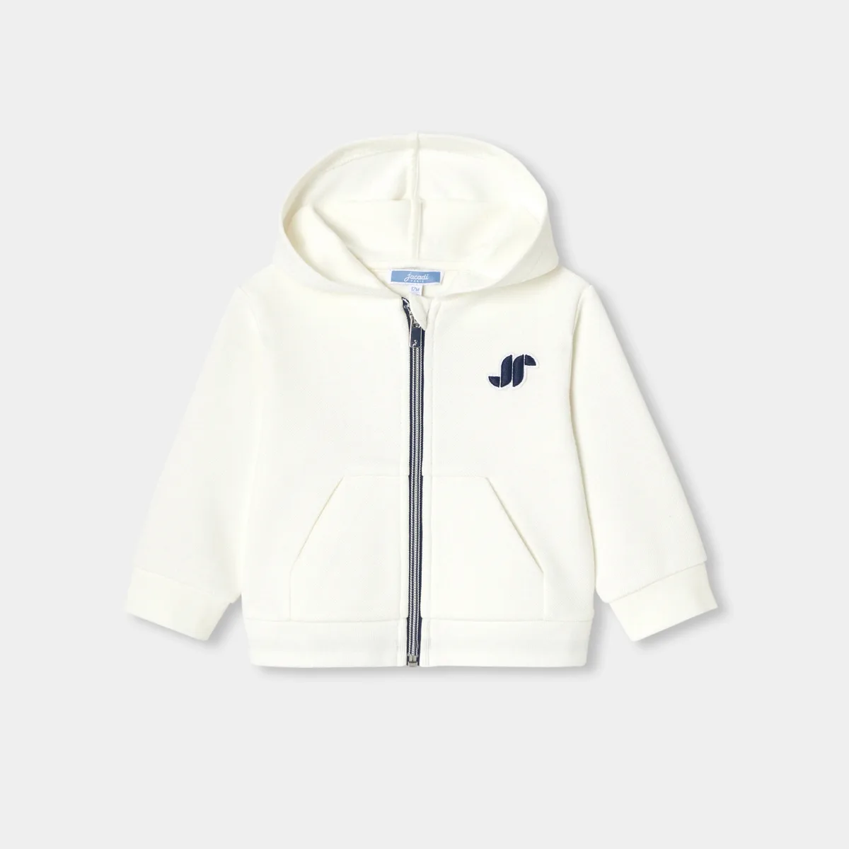 View 1 - Baby boy piqué zip-up sweatshirt
