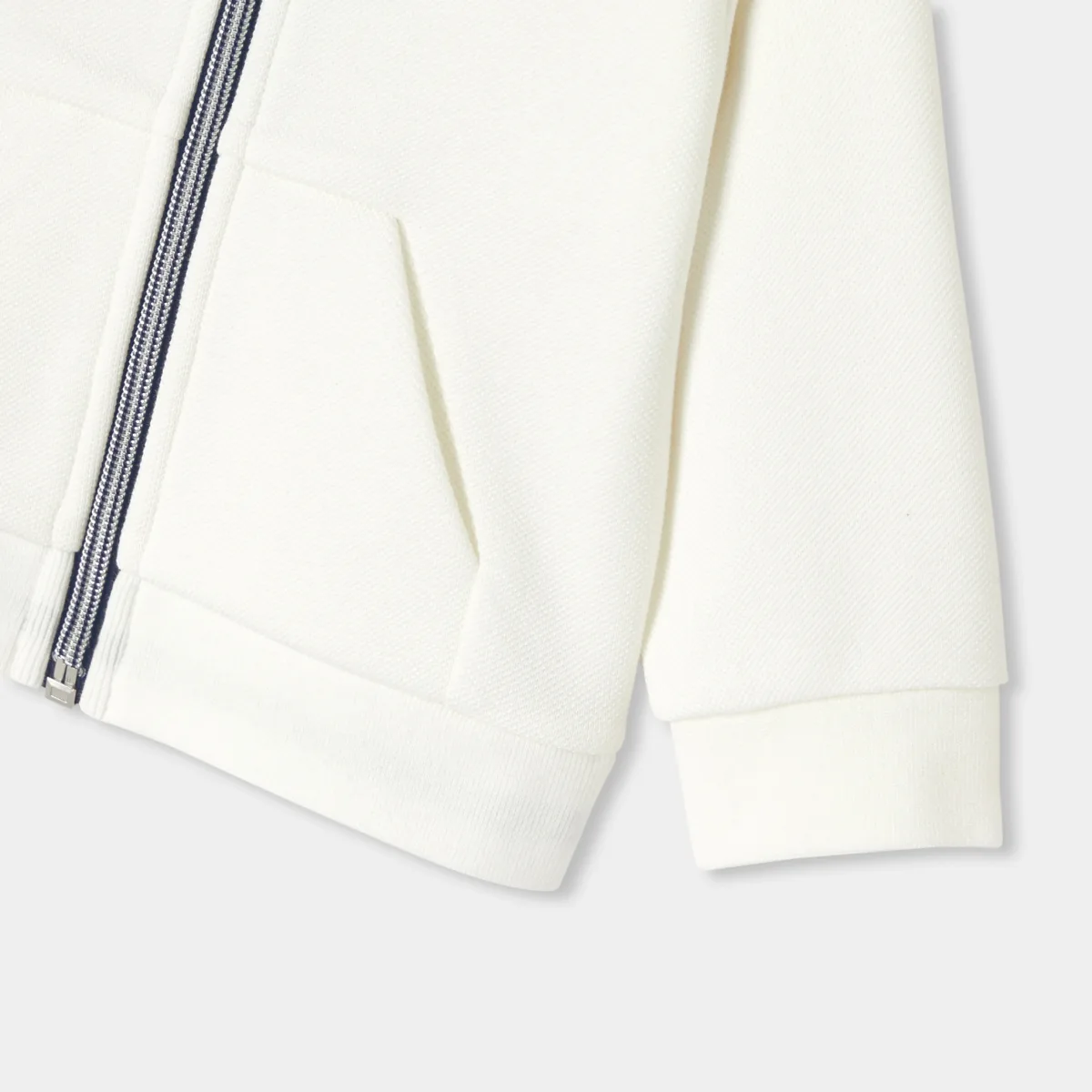 View 4 - Baby boy piqué zip-up sweatshirt