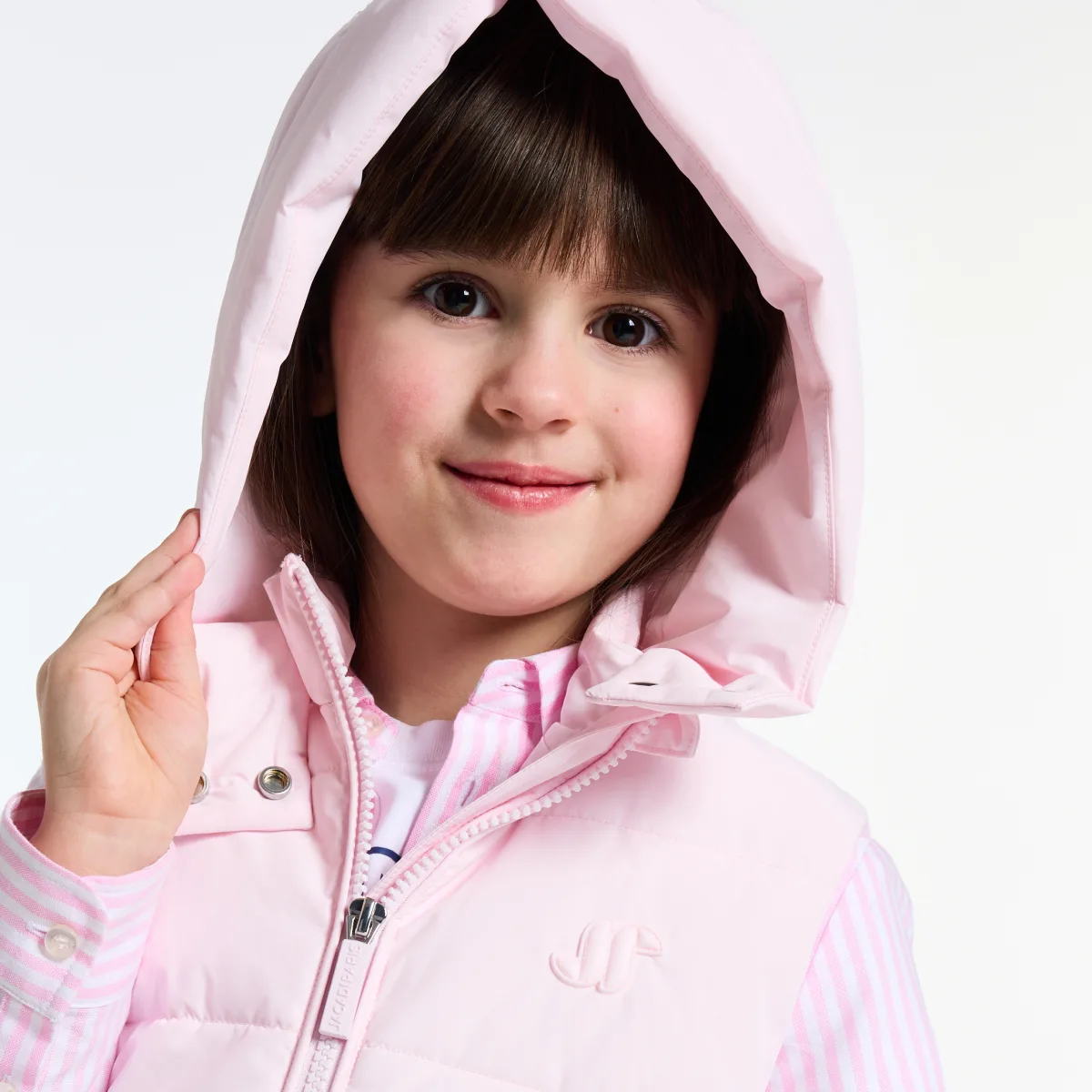 View 2 - Girl sleeveless puffer jacket