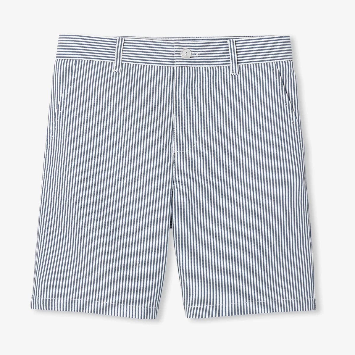 View 1 - Boy striped twill Bermuda shorts