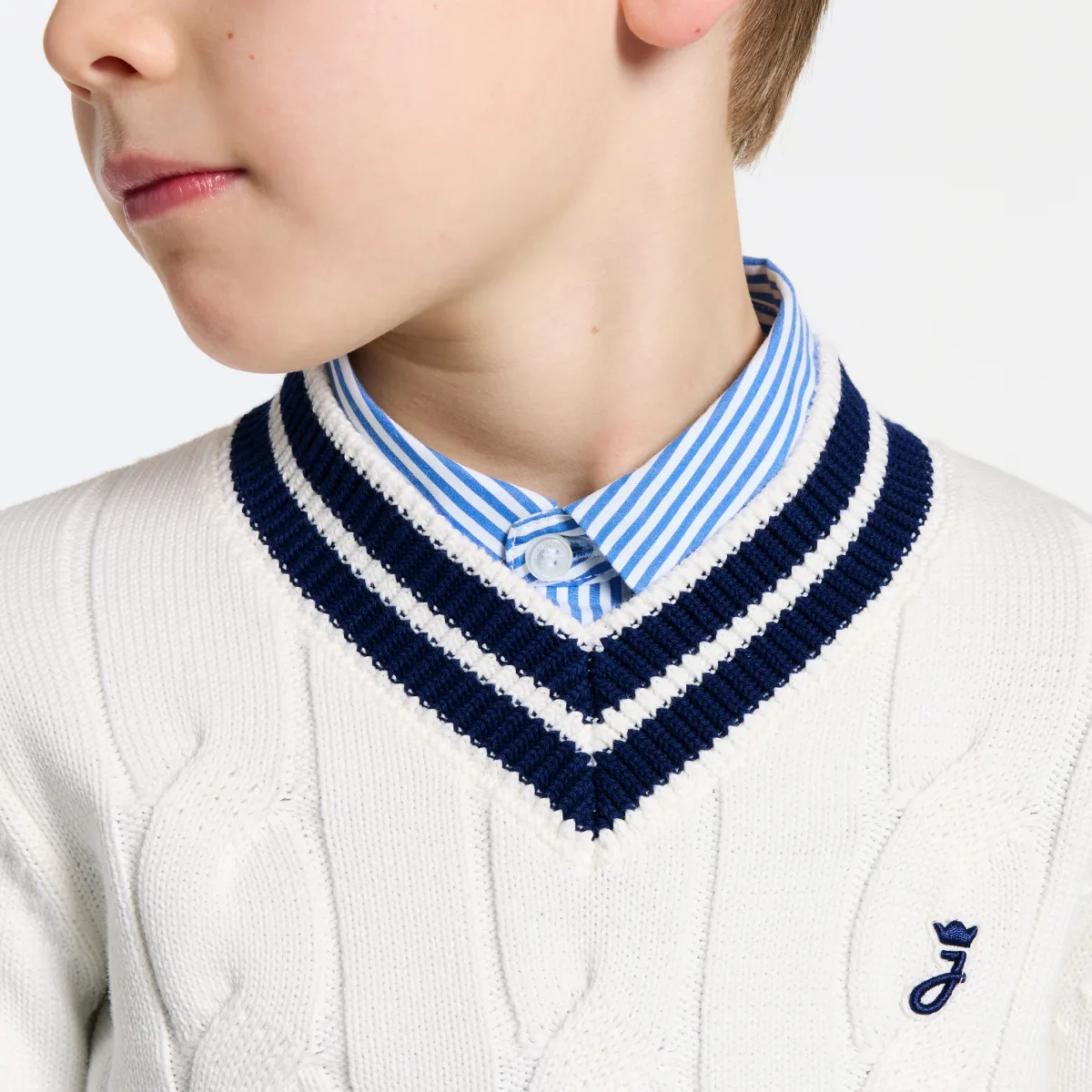 View 2 - Child cable knit sweater