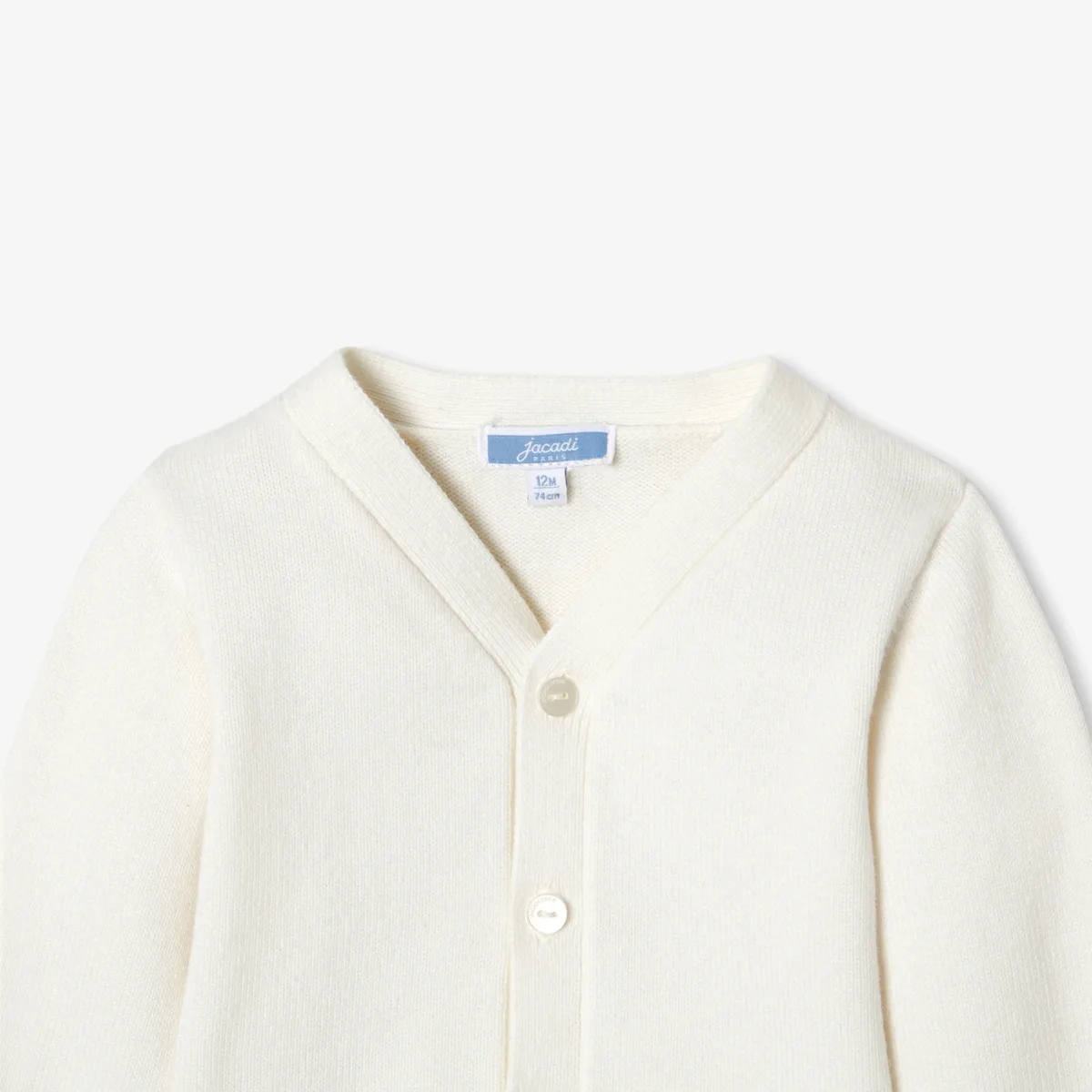 View 3 - Baby boy cotton and cashmere cardigan
