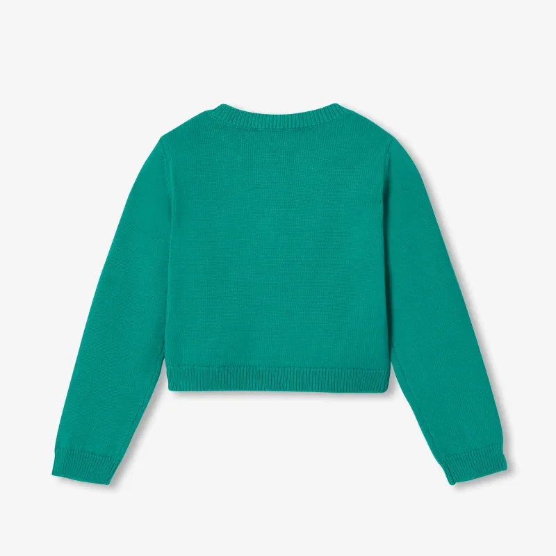 View 2 - Girl cotton jersey cardigan