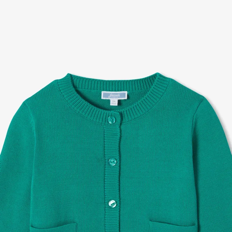 View 3 - Girl cotton jersey cardigan