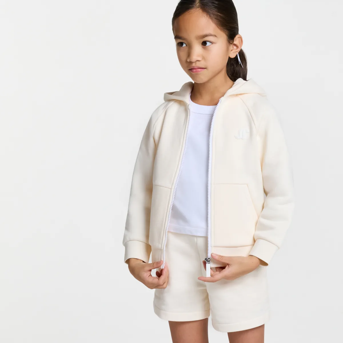 View 2 - Girl fleece zip-up sweatshirt