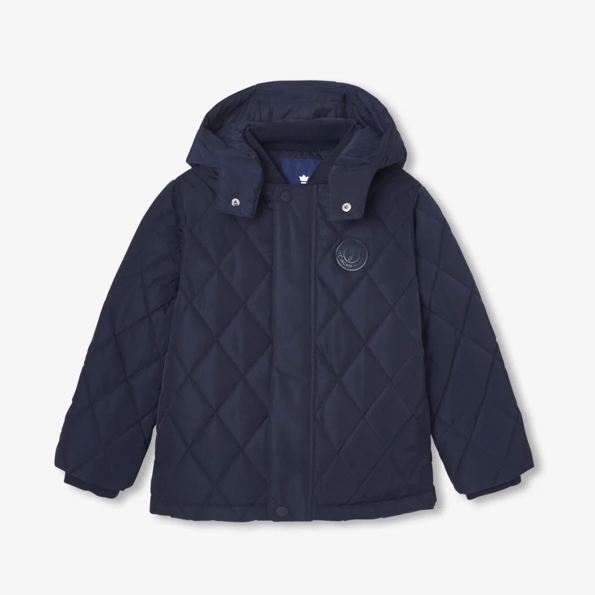 View 1 - Boy quilted mid-season coat