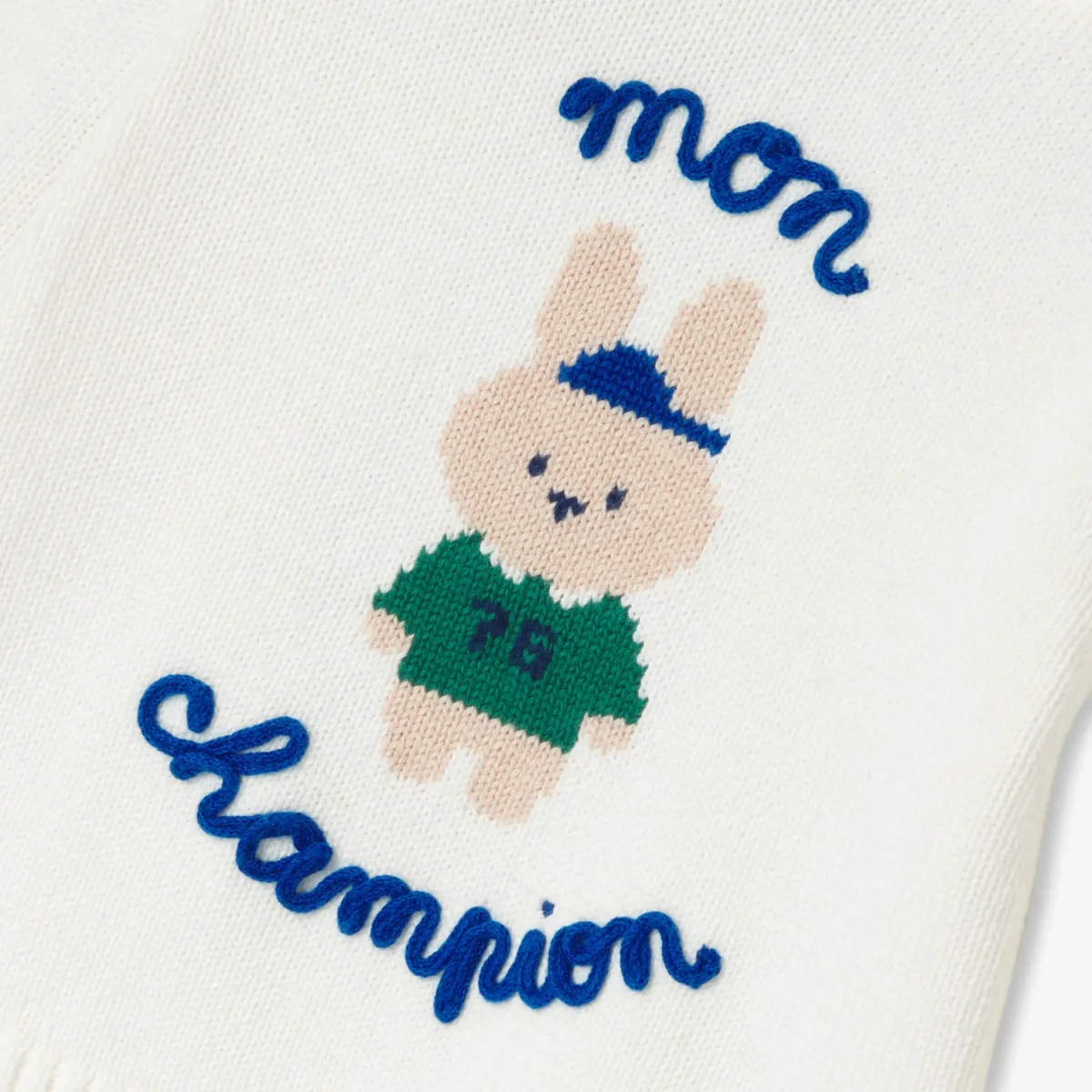 View 6 - Baby boy intarsia bunny cotton jumper
