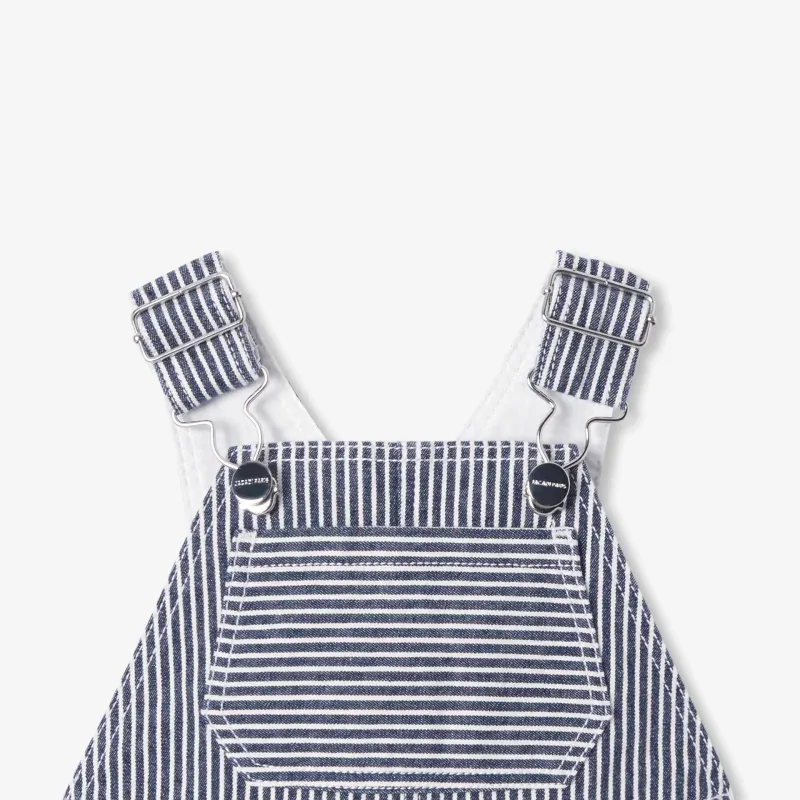 View 3 - Baby striped twill overalls