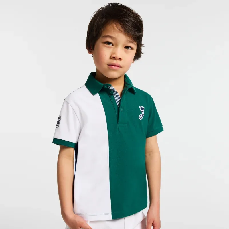 View 1 - Boy cotton piqué polo shirt