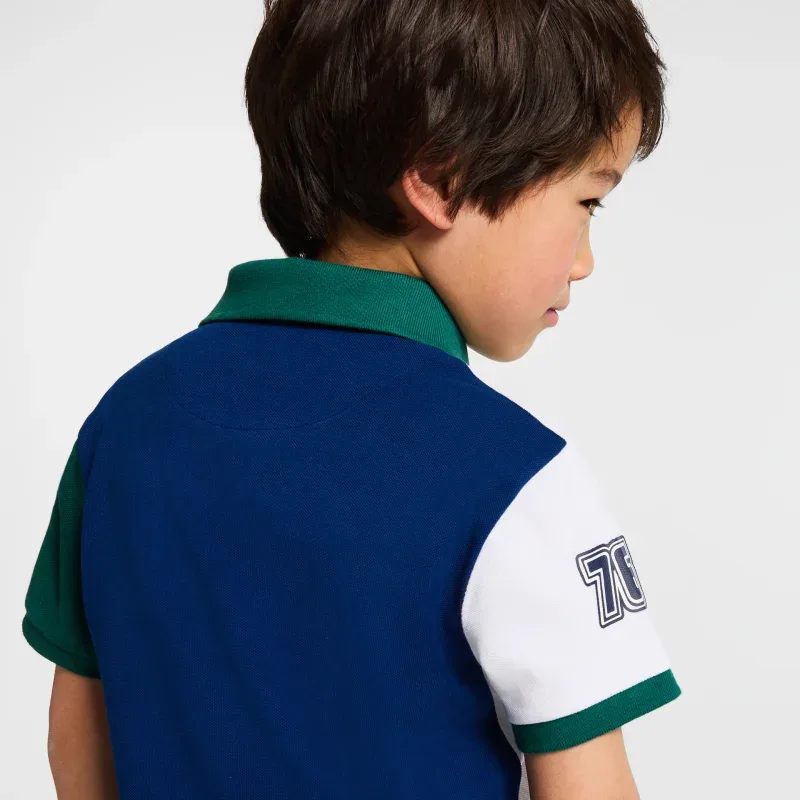 View 4 - Boy cotton piqué polo shirt
