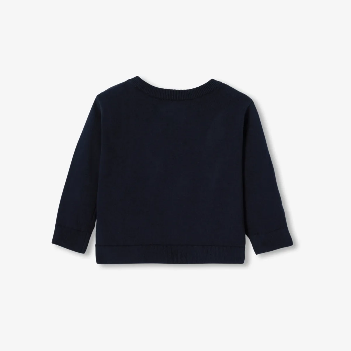 View 2 - Baby cotton intarsia animal jumper