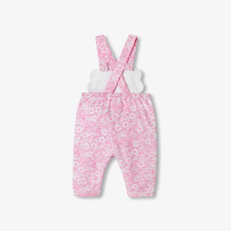View 2 - Baby girl Liberty fabric overalls