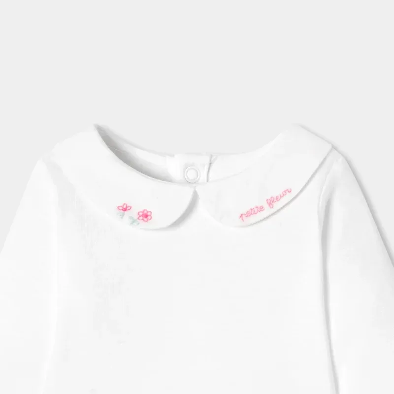 View 3 - Baby girl long-sleeved cotton bodysuit