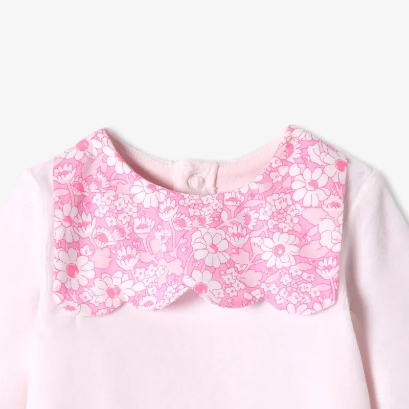 View 3 - Baby girl velvet pyjamas