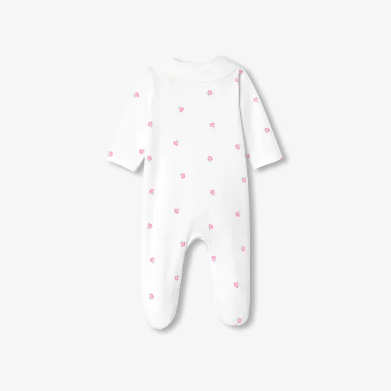 View 2 - Baby girl Interlock cotton floral print pyjamas