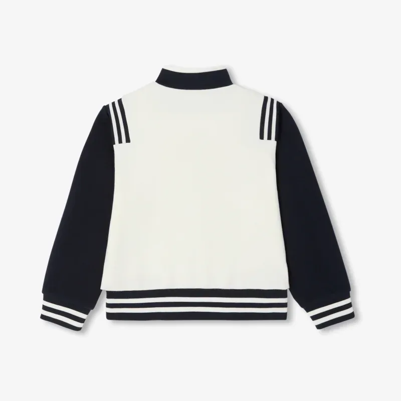 View 2 - Boy varsity jacket in piqué knit