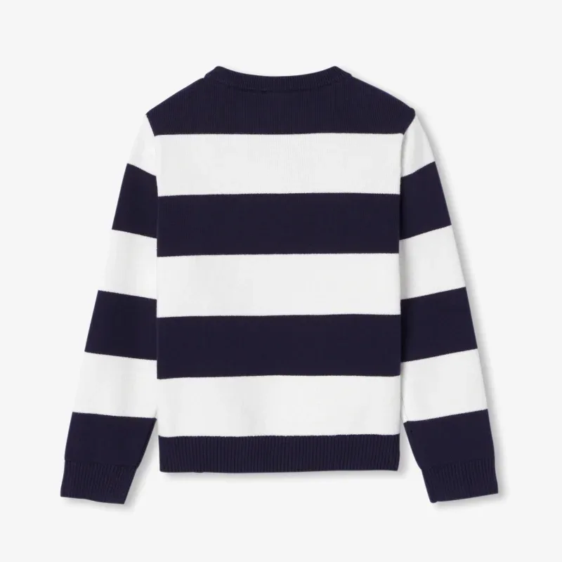 View 2 - Boy striped cotton sweater