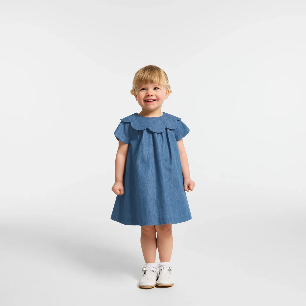 View 1 - Baby girl chambray dress