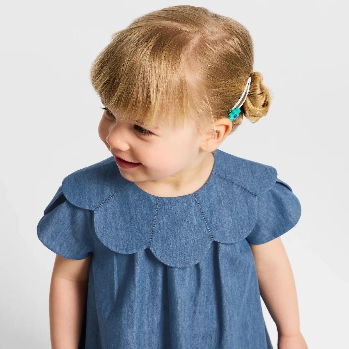 View 2 - Baby girl chambray dress