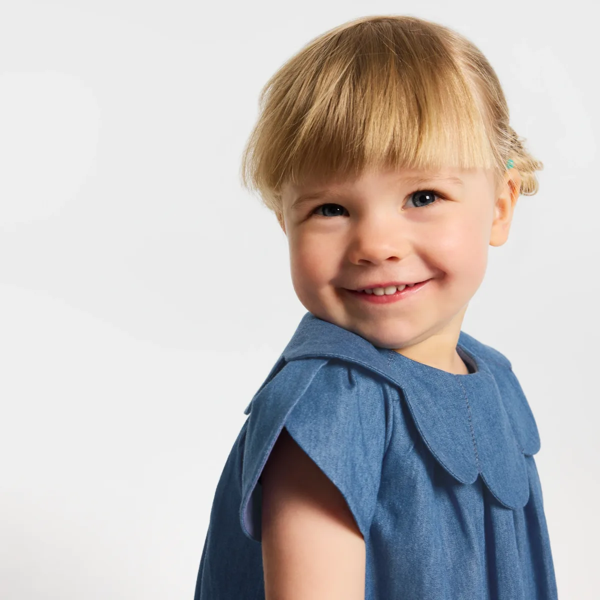 View 3 - Baby girl chambray dress