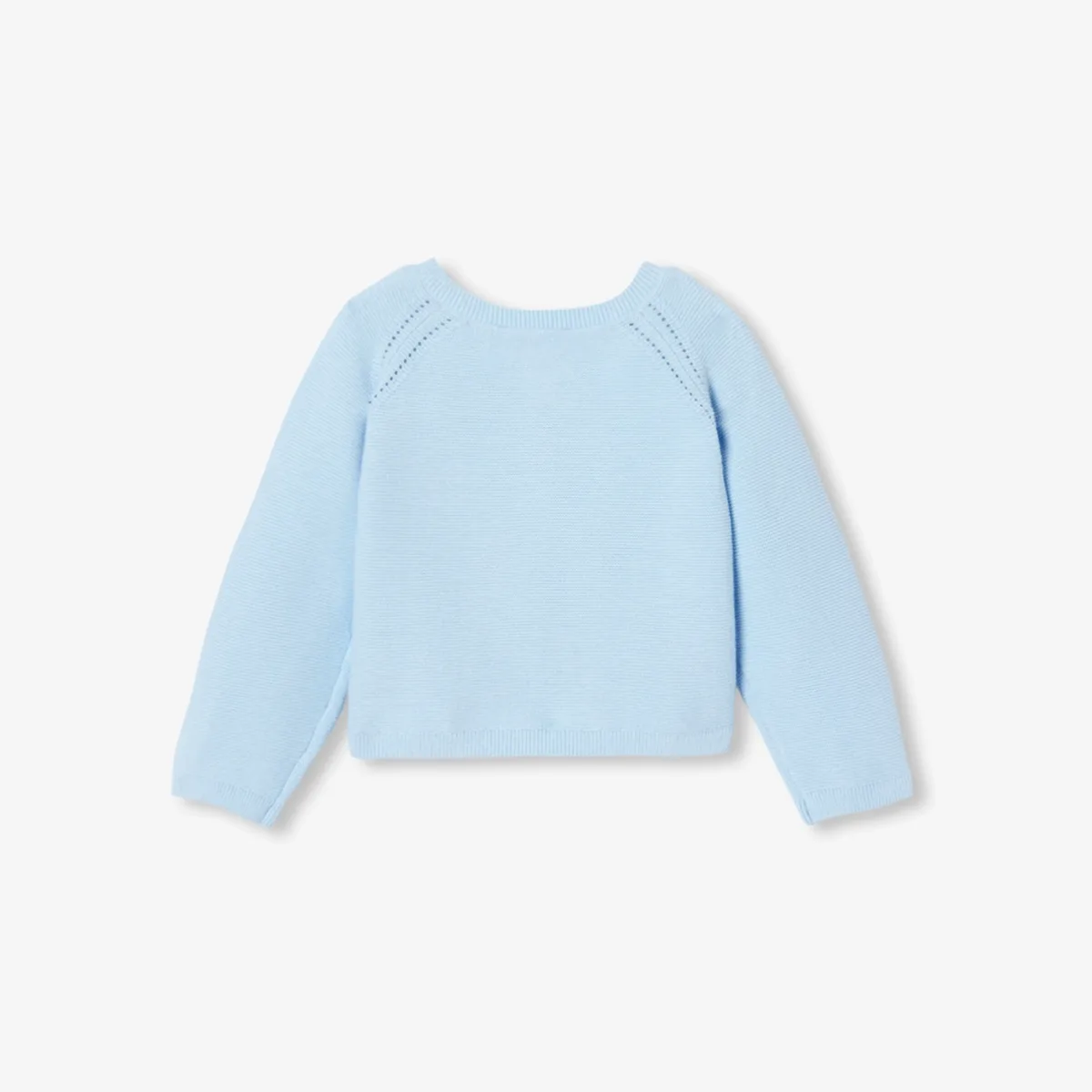 View 2 - Baby girl garter stitch cardigan