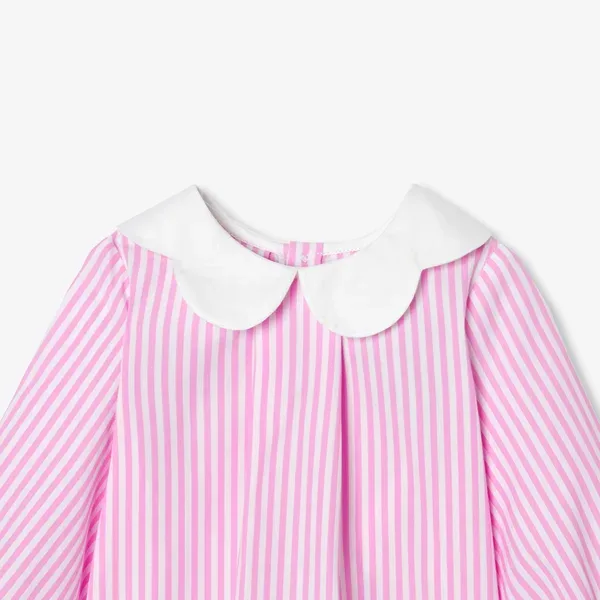 View 4 - Baby girl striped poplin blouse