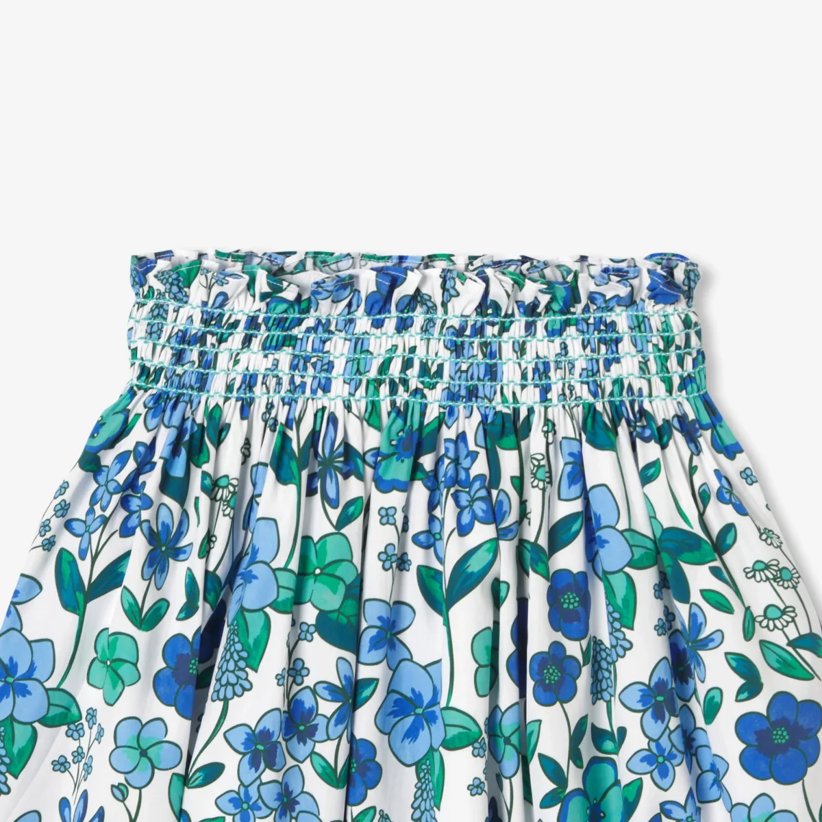 View 3 - Girl floral print cotton poplin skirt