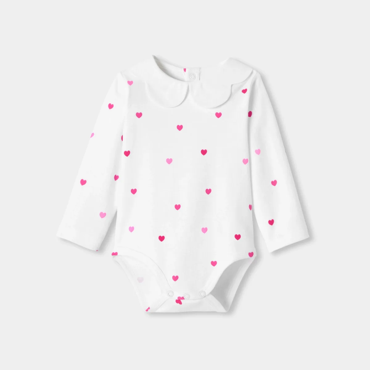 View 1 - Baby girl interlock cotton bodysuit