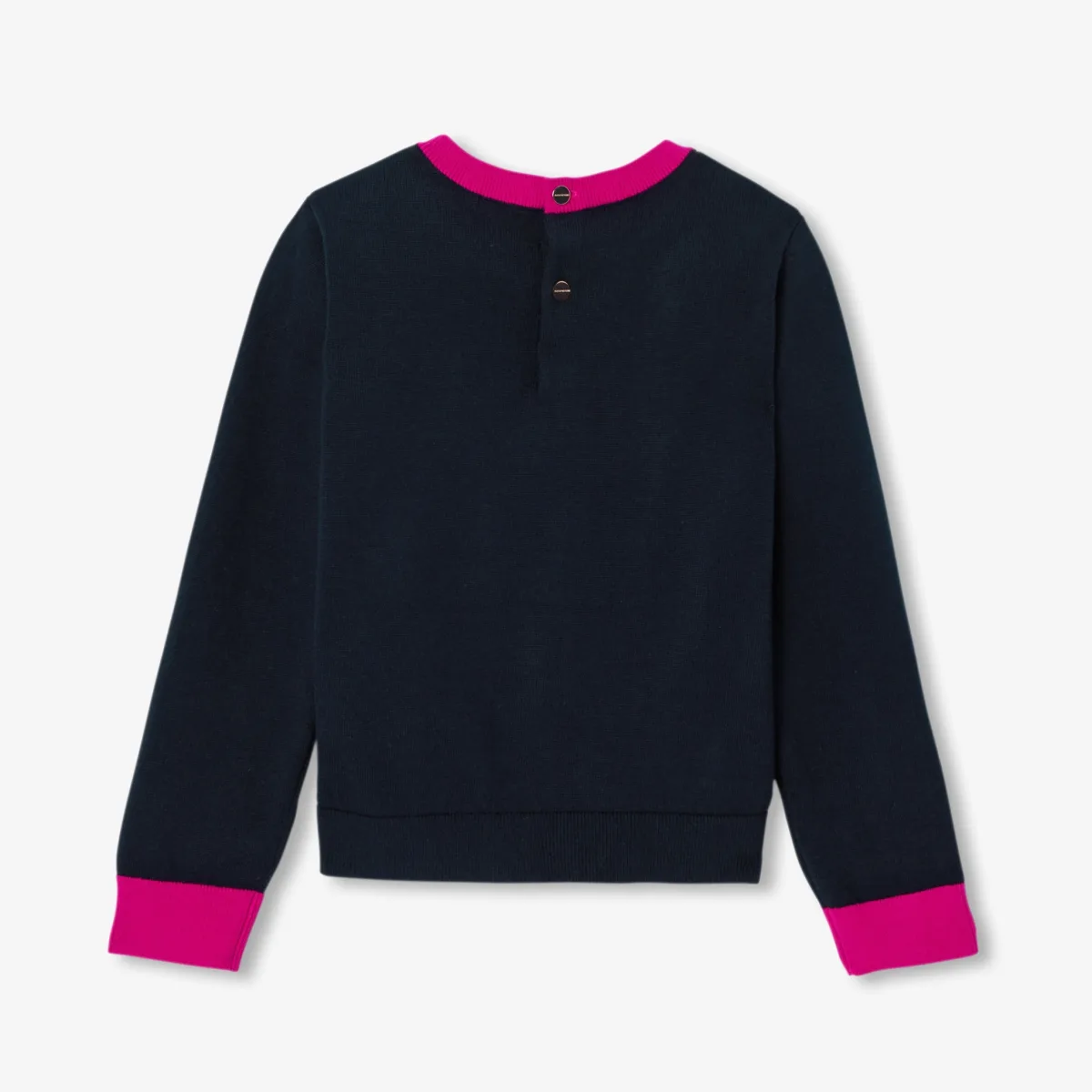 View 2 - Girl heart jacquard jumper