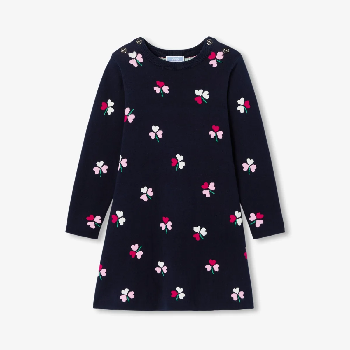 View 1 - Girl long-sleeved knitted dress