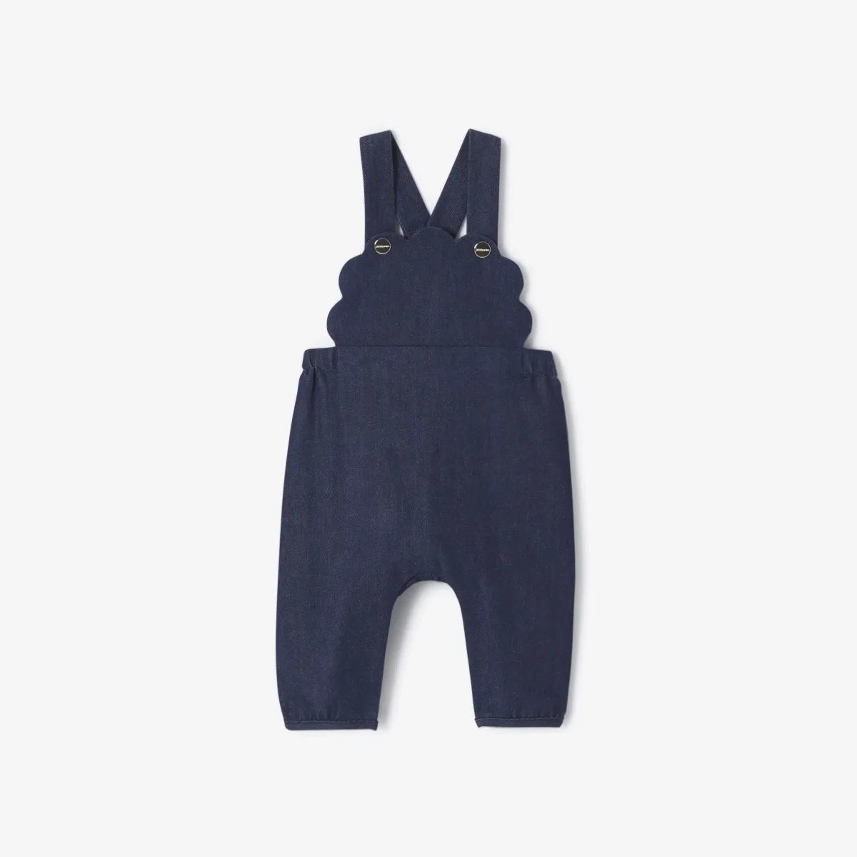 View 1 - Baby girl dungarees in soft denim