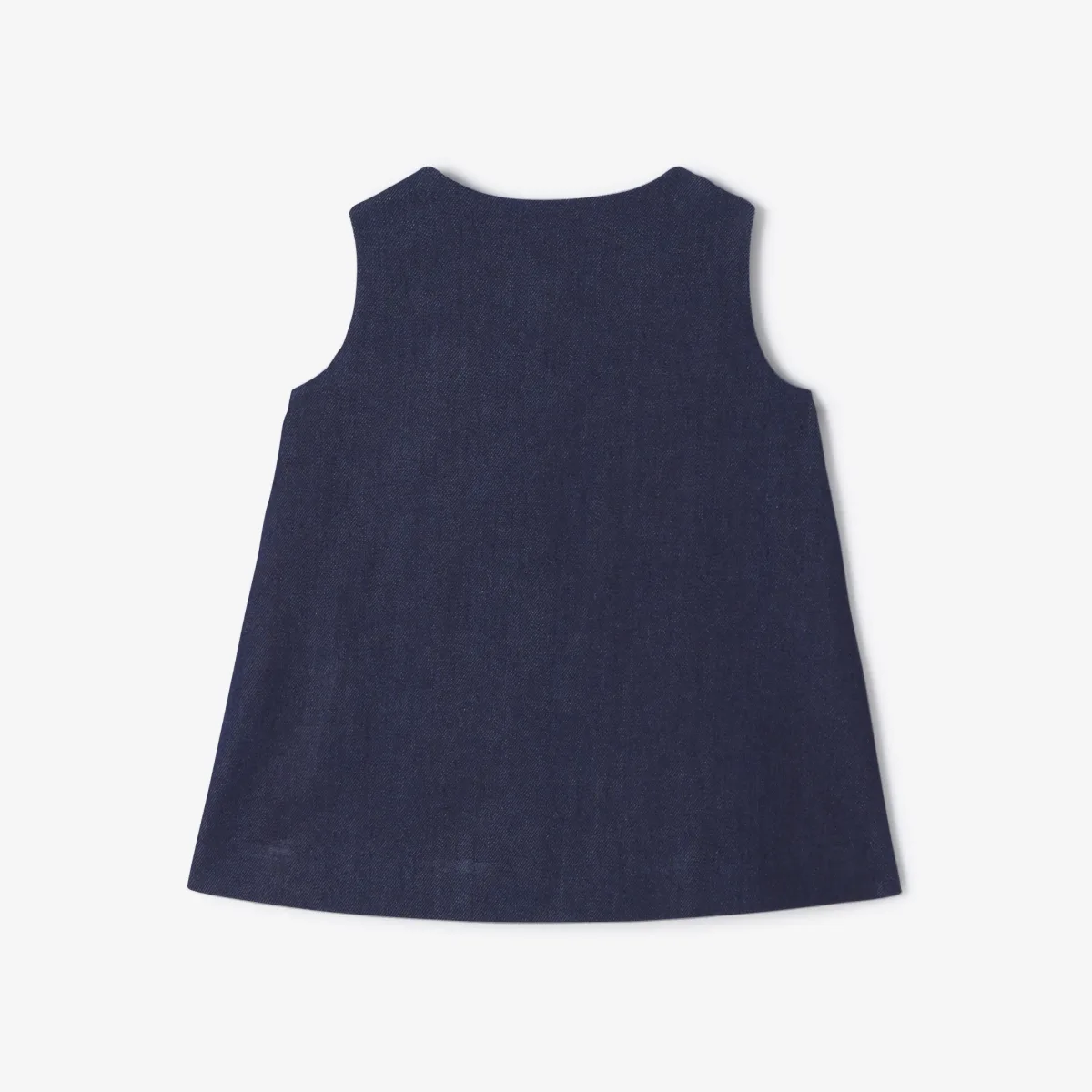 View 2 - Baby girl denim pinafore dress