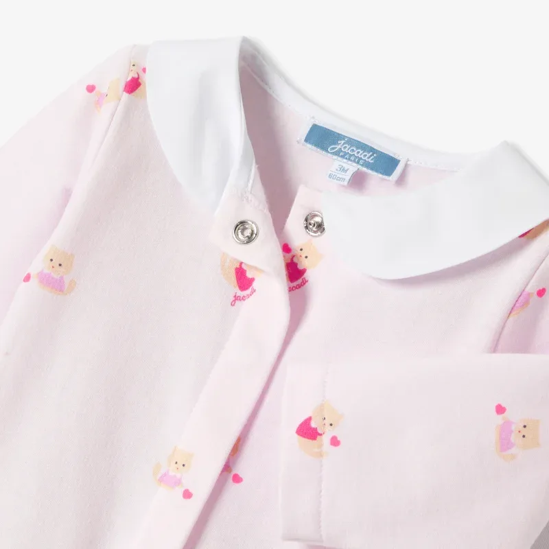 View 5 - Baby girl fleece pyjamas with cat and heart motifs