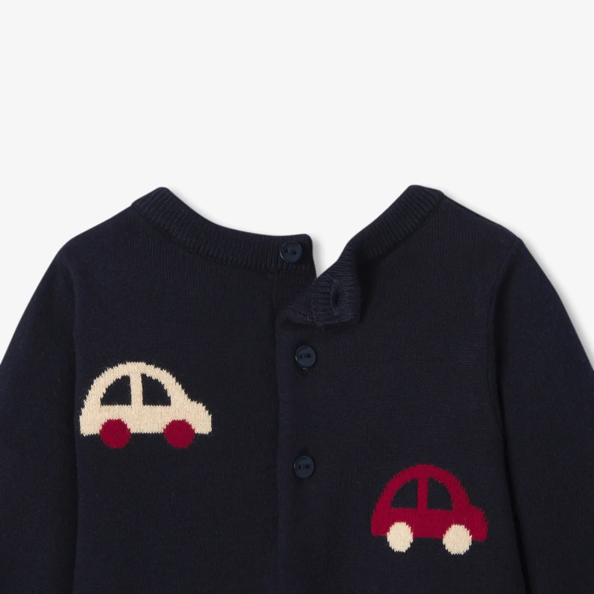 View 4 - Baby boy pattern knit jumpsuit