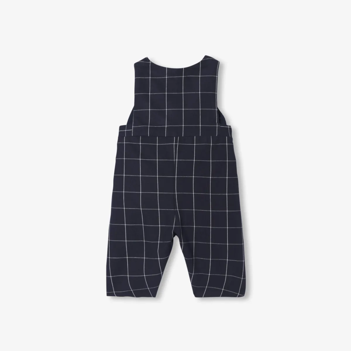 View 2 - Baby boy checked overalls