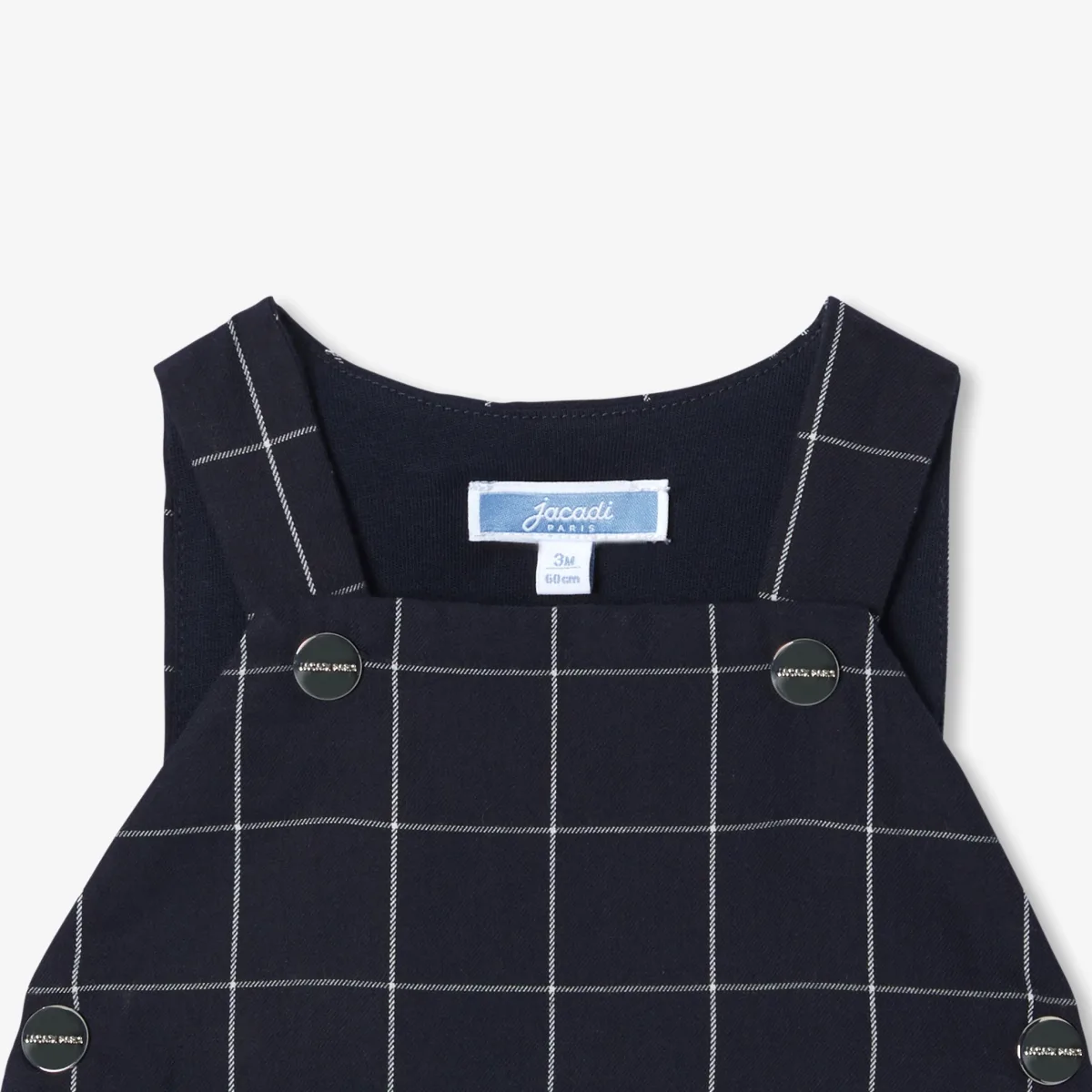 View 3 - Baby boy checked overalls