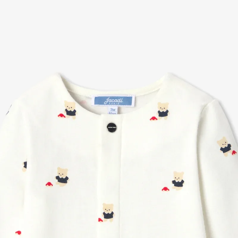 View 3 - Baby brushed fleece pyjamas with bear motif