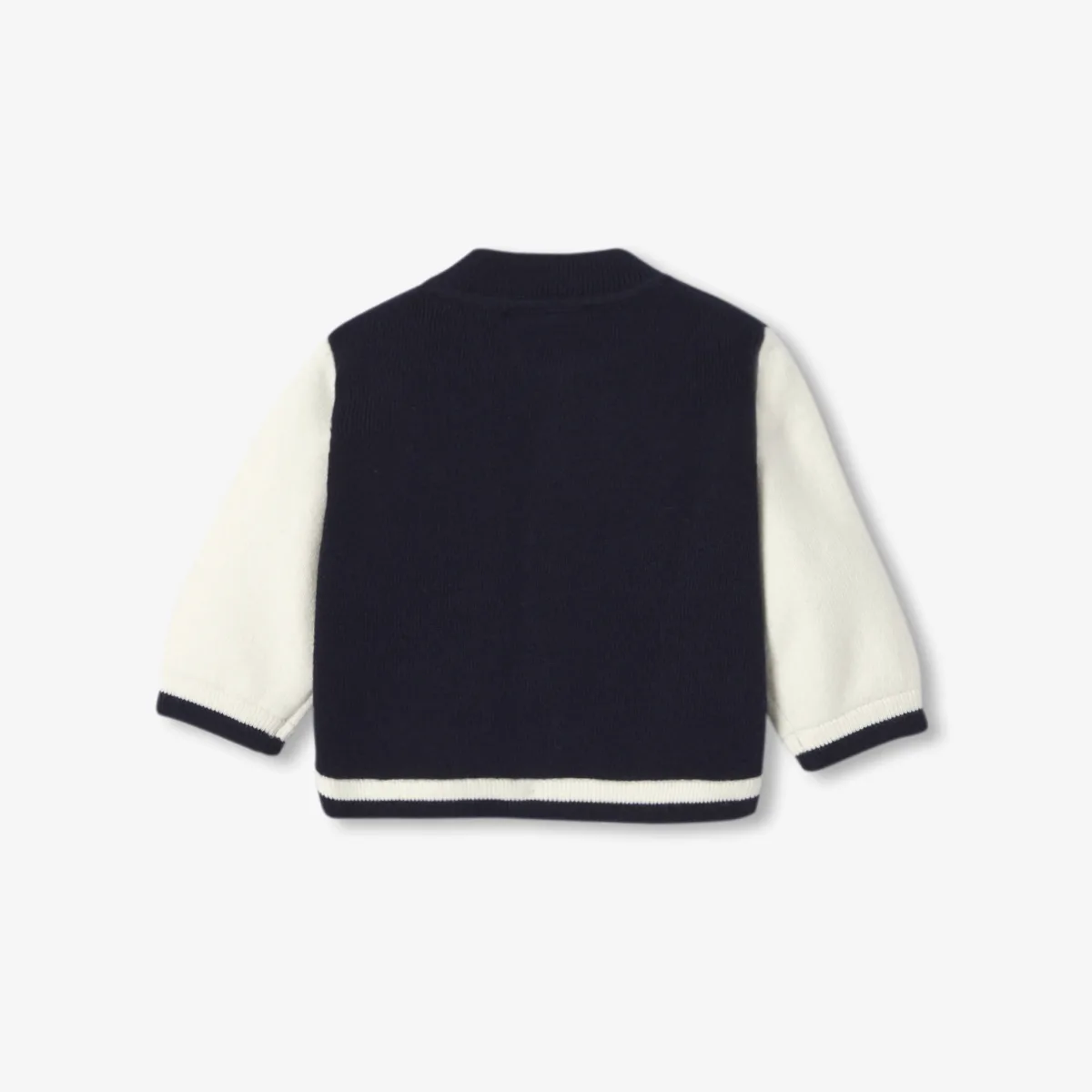 View 2 - Baby boy varsity-style knitted cardigan