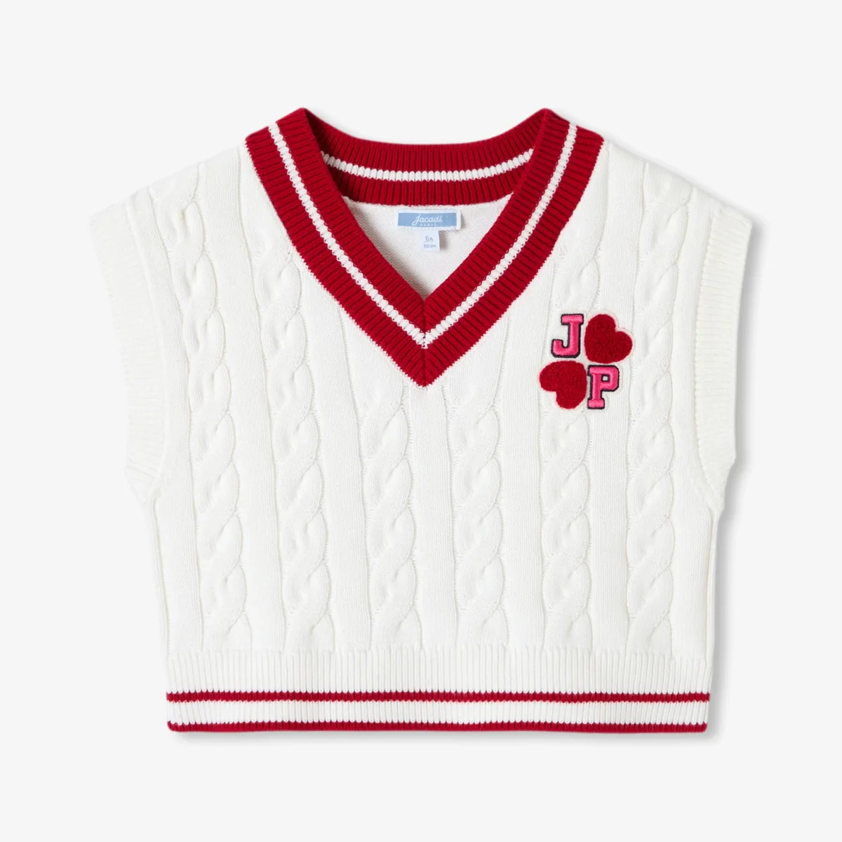 View 1 - Girl sleeveless cotton jumper